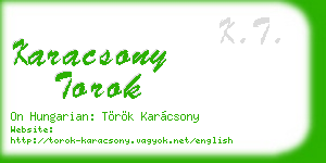 karacsony torok business card