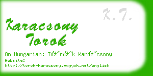 karacsony torok business card